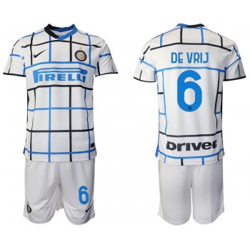 Men 2020-2021 club Inter milan away 6 white Soccer Jerseys
