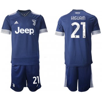 Men 2020-2021 club Juventus away 21 blue Soccer Jerseys