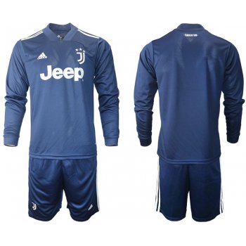 Men 2020-2021 club Juventus away long sleeves 1 blue Soccer Jerseys