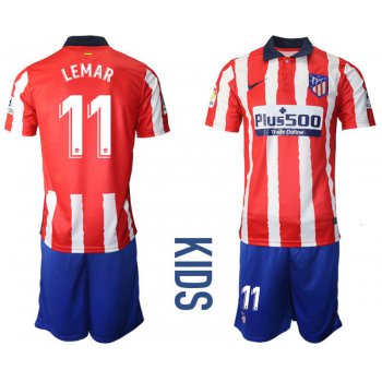 Youth 2020-2021 club Atletico Madrid home 11 red Soccer Jerseys