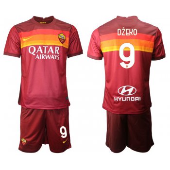 Men 2020-2021 club AS Roma home 9 red Soccer Jerseys