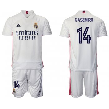 Men 2020-2021 club Real Madrid home 14 white Soccer Jerseys