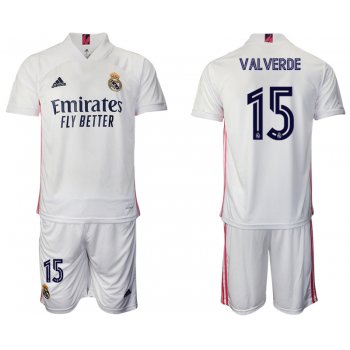 Men 2020-2021 club Real Madrid home 15 white Soccer Jerseys