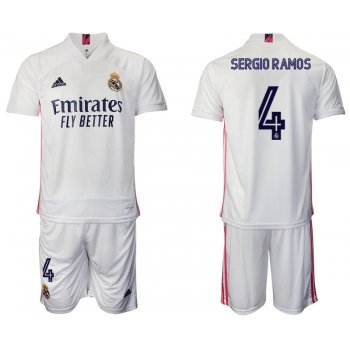 Men 2020-2021 club Real Madrid home 4 white Soccer Jerseys