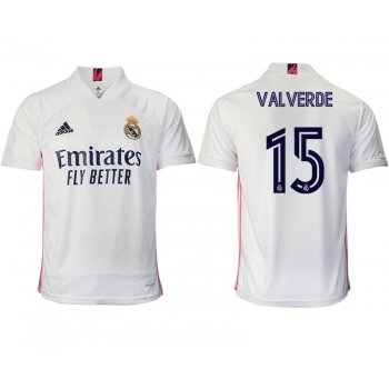 Men 2020-2021 club Real Madrid home aaa version 15 white Soccer Jerseys