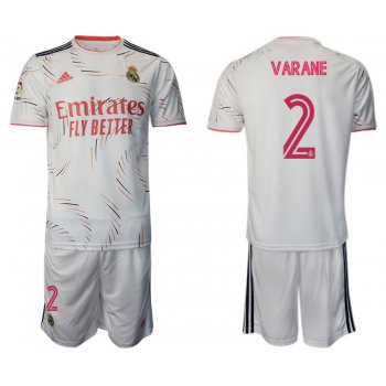 Men 2021-2022 Club Real Madrid home white 2 Adidas Soccer Jersey