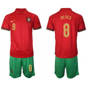 Men 2020-2021 European Cup Portugal home red 8 Nike Soccer Jersey