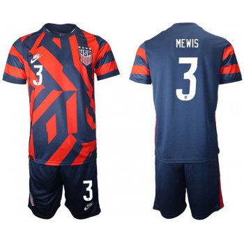Men 2020-2021 National team United States away 3 blue Nike Soccer Jersey