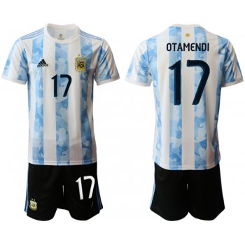 Men 2020-2021 Season National team Argentina home white 17 Soccer Jersey