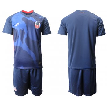 Men 2020-2021 Season National team United States away blue Soccer Jersey