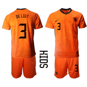 2021 European Cup Netherlands home Youth 3 soccer jerseys