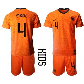 2021 European Cup Netherlands home Youth 4 soccer jerseys