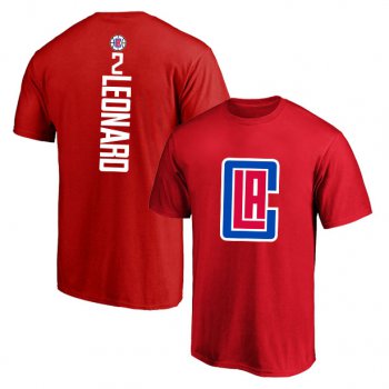 Los Angeles Clippers 2 Kawhi Leonard Red T-Shirt