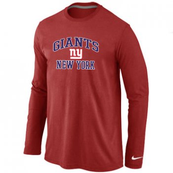 Nike New York Giants Heart & Soul Long Sleeve T-Shirt RED