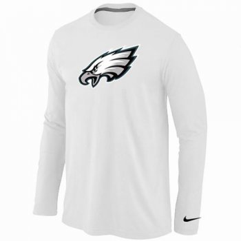 Nike Philadelphia Eagles Logo Long Sleeve T-Shirt WHITE