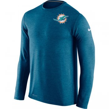 Nike Miami Dolphins Aqua Dri-Fit Touch Long Sleeve Performance Men's T-Shirt