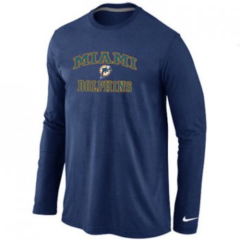 Nike Miami Dolphins Heart & Soul Long Sleeve T-Shirt D.Blue