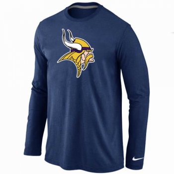 Nike Minnesota Vikings Logo Long Sleeve T-Shirt D.Blue