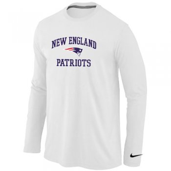 Nike New England Patriots Heart White Long Sleeve T-Shirt
