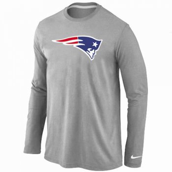 Nike New England Patriots Logo Long Sleeve T-Shirt Grey