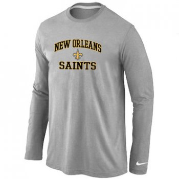 Nike New Orleans Saints Heart & Soul Long Sleeve T-Shirt Grey
