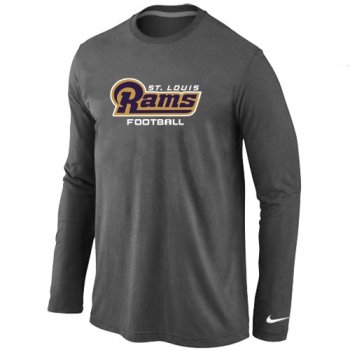 Nike St.Louis Rams Authentic font Long Sleeve T-Shirt D.Grey