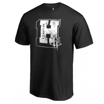 Men's Houston Rockets Fanatics Branded Black Letterman T-Shirt