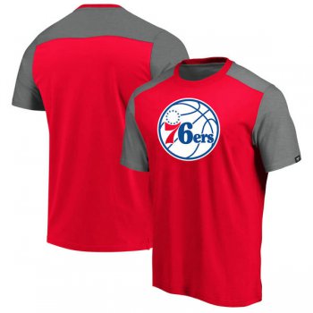 Philadelphia 76ers Big & Tall Iconic T-Shirt - RedHeathered Gray