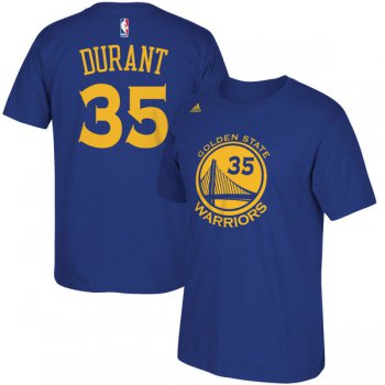 Golden State Warriors Kevin Durant adidas Royal Name & Number T-Shirt