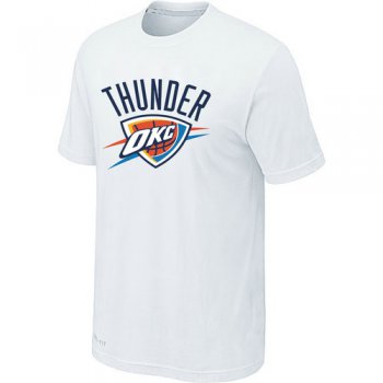 Oklahoma City Thunder Big & Tall Primary Logo white NBA T-Shirt