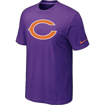 Chicago Bears Sideline Legend Authentic Logo T-Shirt Purple