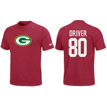 Nike Green Bay Packers Donald Driver Name & Number T-Shirt Green Red