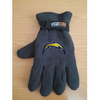San Diego Chargers NFL Adult Winter Warm Gloves Dark Gray