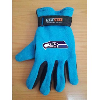 Seattle Seahawks NFL Adult Winter Warm Gloves Light Blue