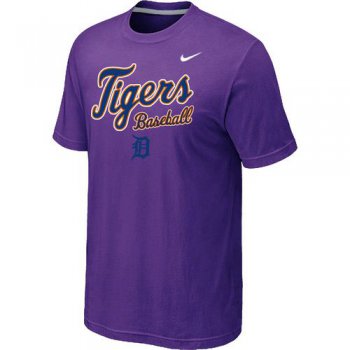 Nike MLB Detroit Tigers 2014 Home Practice T-Shirt - Purple