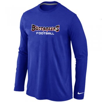 Nike Tampa Bay Buccaneers font Long Sleeve T-Shirt blue