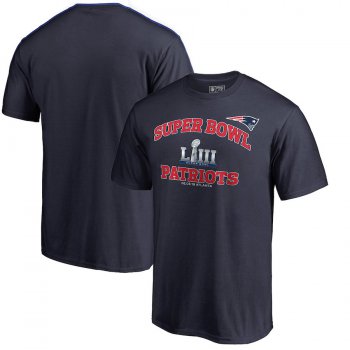 New England Patriots NFL Pro Line by Fanatics Branded Super Bowl LIII Bound Heart & Soul T-Shirt Navy