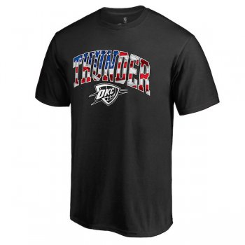 Men's Oklahoma City Thunder Black Banner Wave T-Shirt