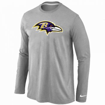 Nike Baltimore Ravens Logo Long Sleeve T-Shirt Grey