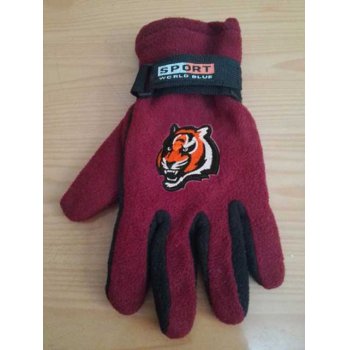 Cincinnati Bengals NFL Adult Winter Warm Gloves Burgundy
