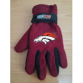 Denver Broncos NFL Adult Winter Warm Gloves Burgundy