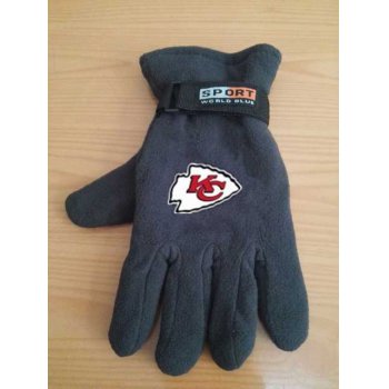 Kansas City Chiefs NFL Adult Winter Warm Gloves Dark Gray