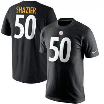 Men's Pittsburgh Steelers 50 Ryan Shazier Nike Black Player Pride Name & Number T-Shirt