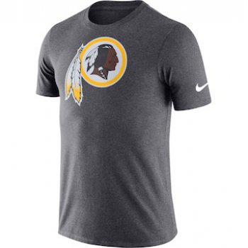 Men's Washington Redskins Nike Heather Charcoal Essential Logo Dri-FIT Cotton T-Shirt