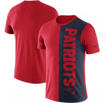 New England Patriots Nike Coin Flip Tri-Blend T-Shirt - RedNavy
