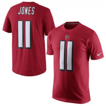 Men's Atlanta Falcons 11 Julio Jones Nike Red Player Pride Name & Number T-Shirt