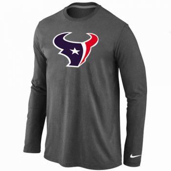 Nike Houston Texans Logo Long Sleeve T-Shirt D.Grey