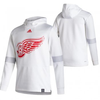 Detroit Red Wings Blank Adidas Reverse Retro Pullover Hoodie White