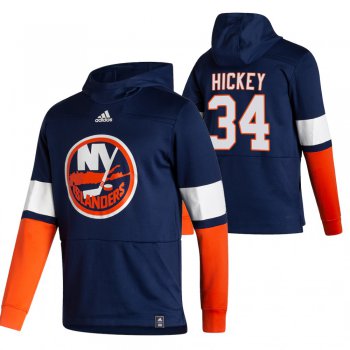 New York Islanders #34 Thomas Hickey Adidas Reverse Retro Pullover Hoodie Navy
