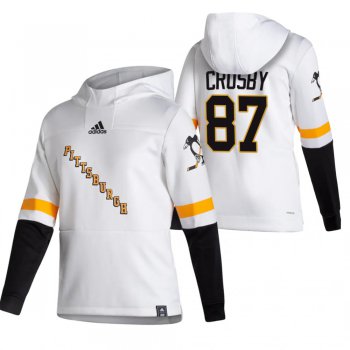 Pittsburgh Penguins #87 Sidney Crosby Adidas Reverse Retro Pullover Hoodie White